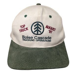 Top Truck August '97 Boise Cascade Trucking Operations Hat Multi OS KC Vintage